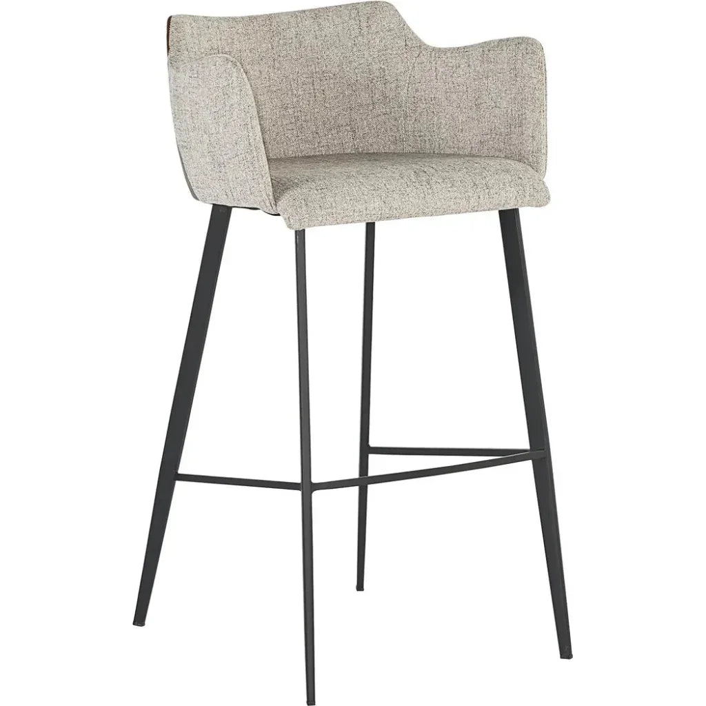 Griffin Leather Modern Barstool - LOOMLAN - SUNPAN - Bar Stools