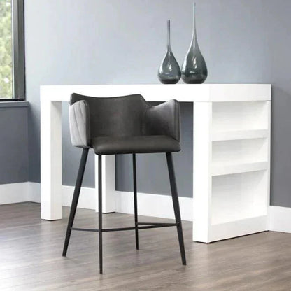 Griffin Leather Modern Counter Stool - LOOMLAN - SUNPAN - Counter Stools