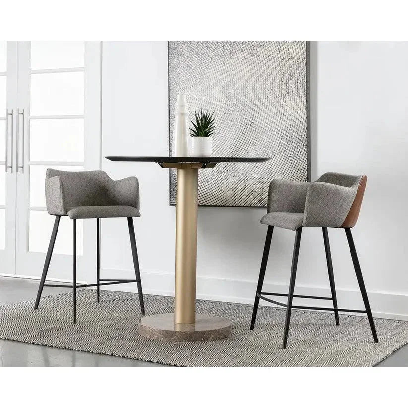 Griffin Leather Modern Counter Stool - LOOMLAN - SUNPAN - Counter Stools