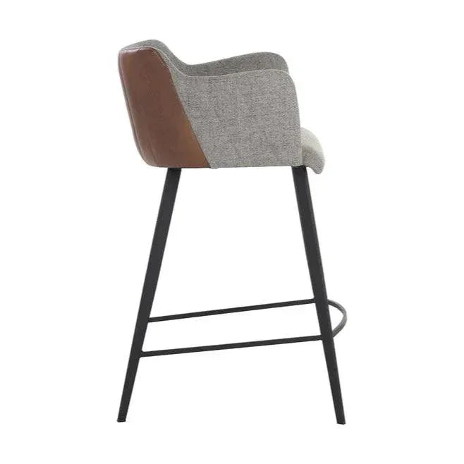 Griffin Leather Modern Counter Stool - LOOMLAN - SUNPAN - Counter Stools