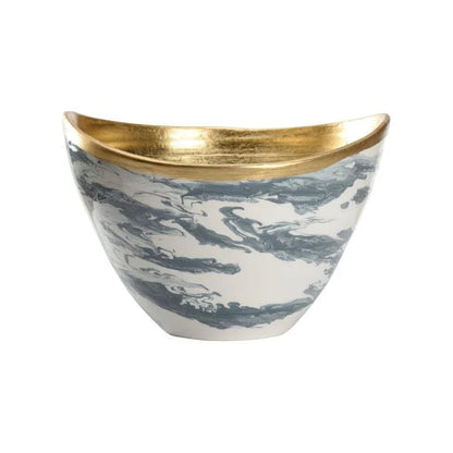 Grigio Marble Made Large Bowl - LOOMLAN - Chelsea House - Boxes & Bowls