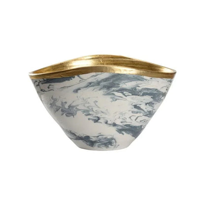 Grigio Marble Made Large Bowl - LOOMLAN - Chelsea House - Boxes & Bowls