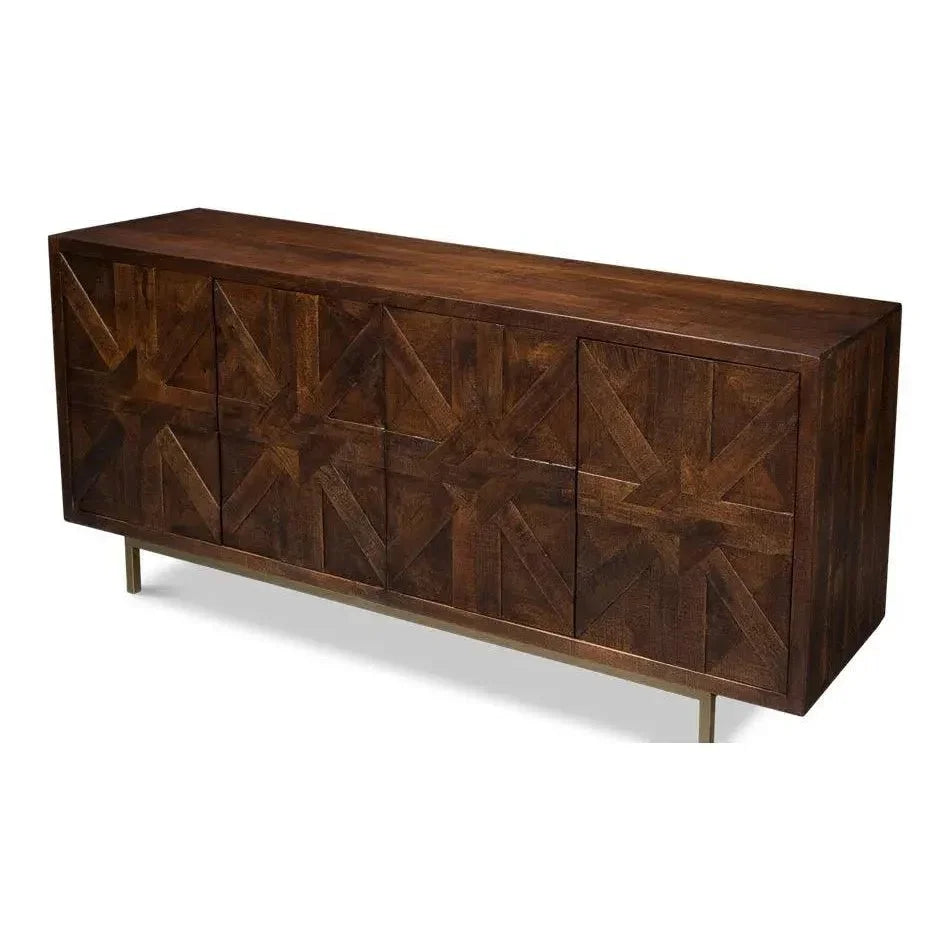 Griglia Four Door Sideboard - LOOMLAN - Sarreid - Sideboards