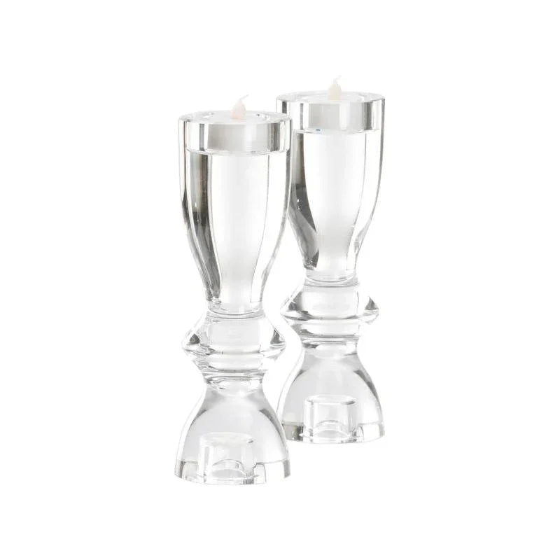 Gris Crystal Made Candleholders (Set Of 2) - LOOMLAN - Wildwood - Candle Holders