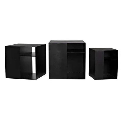 Gropius Steel Floor Shelf Nesting Tables - LOOMLAN - Noir - Side Tables