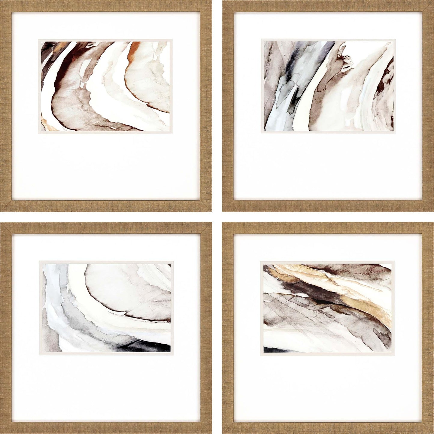 Gulf Neutral Framed Wall Art 4PC