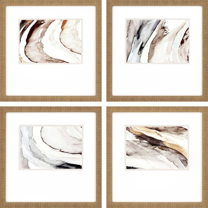 Gulf Neutral Framed Wall Art 4PC