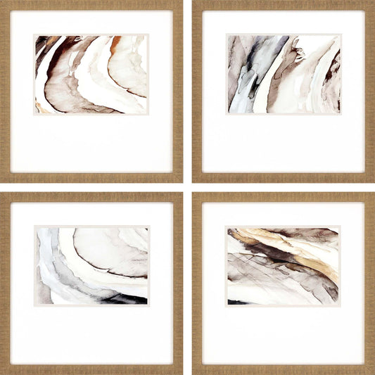 Gulf Neutral Framed Wall Art 4PC