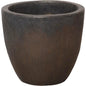 Gunmetal Ceramic Round Pot - LOOMLAN - Planters