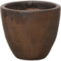 Gunmetal Ceramic Round Pot - LOOMLAN - Planters