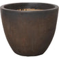 Gunmetal Ceramic Round Pot - LOOMLAN - Planters
