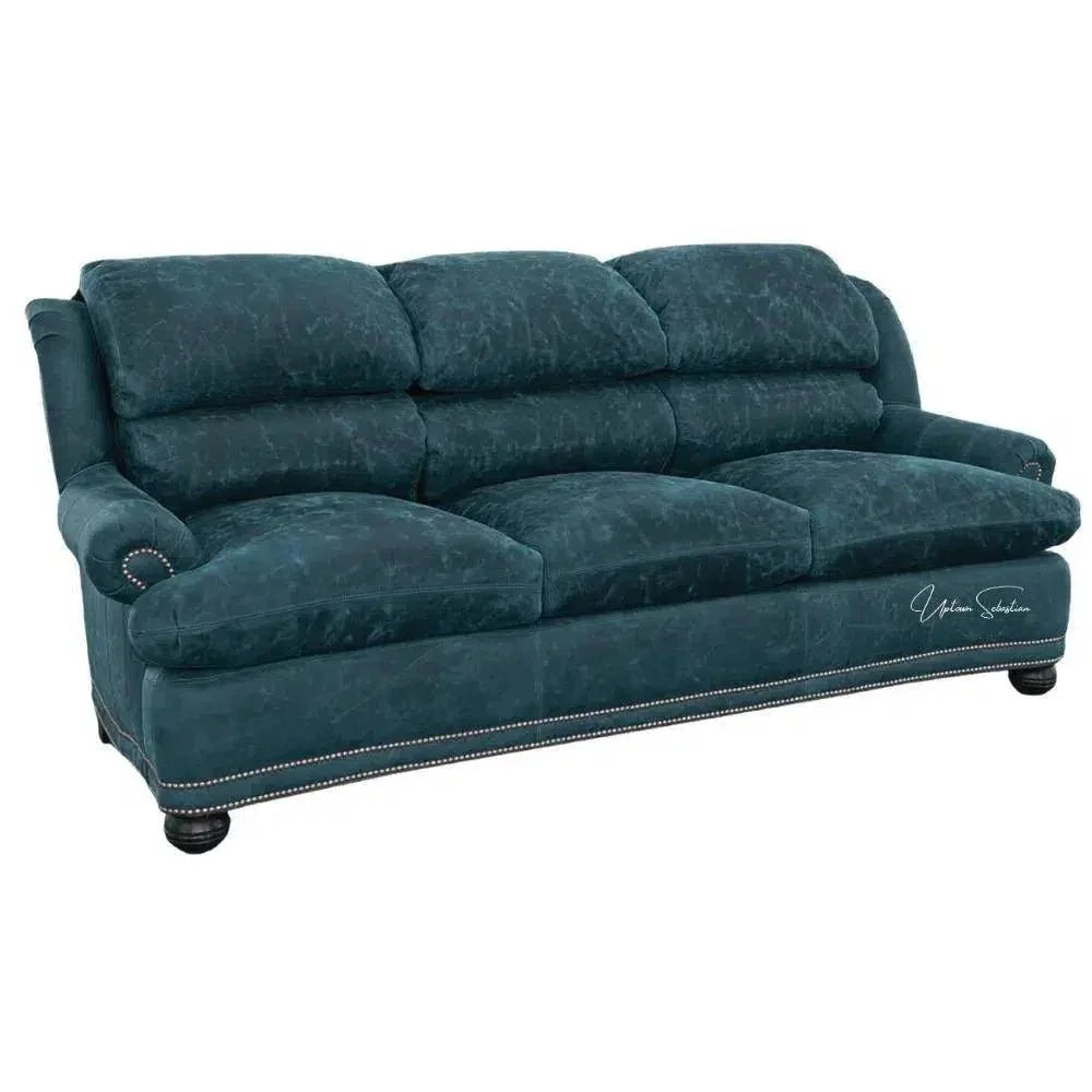 Gunslinger Leather Sofa - Custom Benchmade USA - LOOMLAN - Uptown Sebastian - Sofas & Loveseats