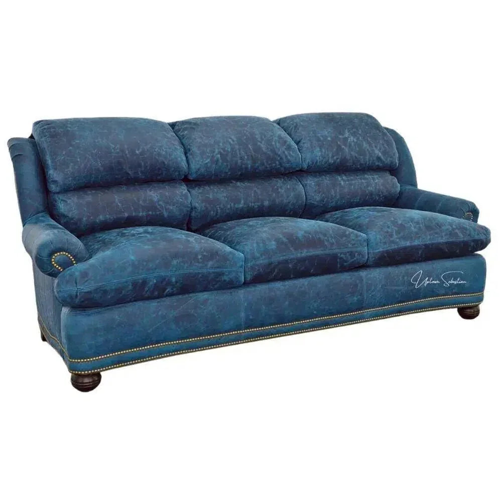 Gunslinger Leather Sofa - Custom Benchmade USA - LOOMLAN - Uptown Sebastian - Sofas & Loveseats