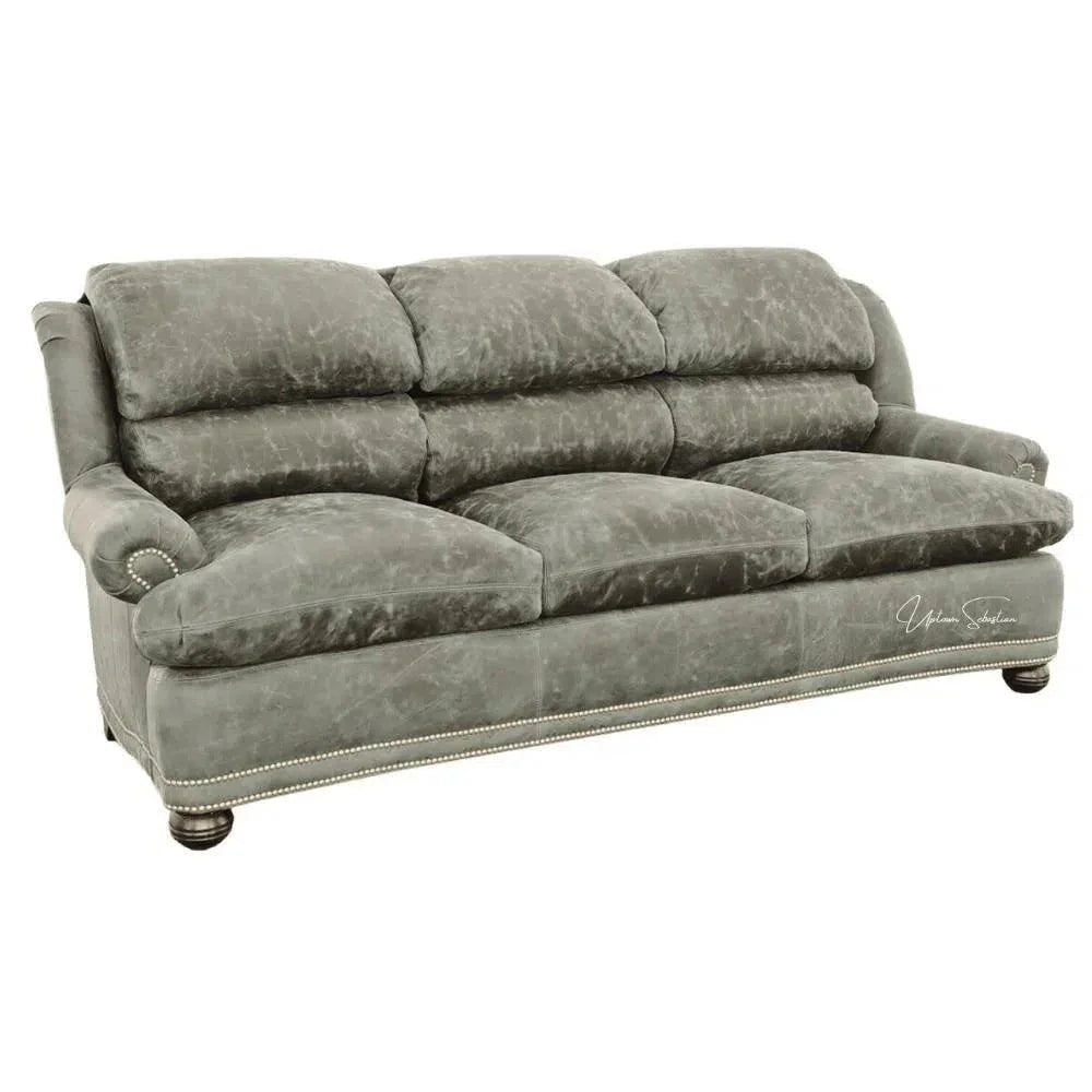 Gunslinger Leather Sofa - Custom Benchmade USA - LOOMLAN - Uptown Sebastian - Sofas & Loveseats
