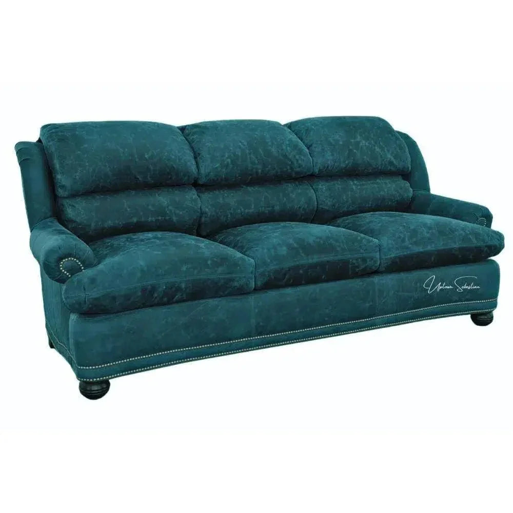 Gunslinger Leather Sofa - Custom Benchmade USA - LOOMLAN - Uptown Sebastian - Sofas & Loveseats
