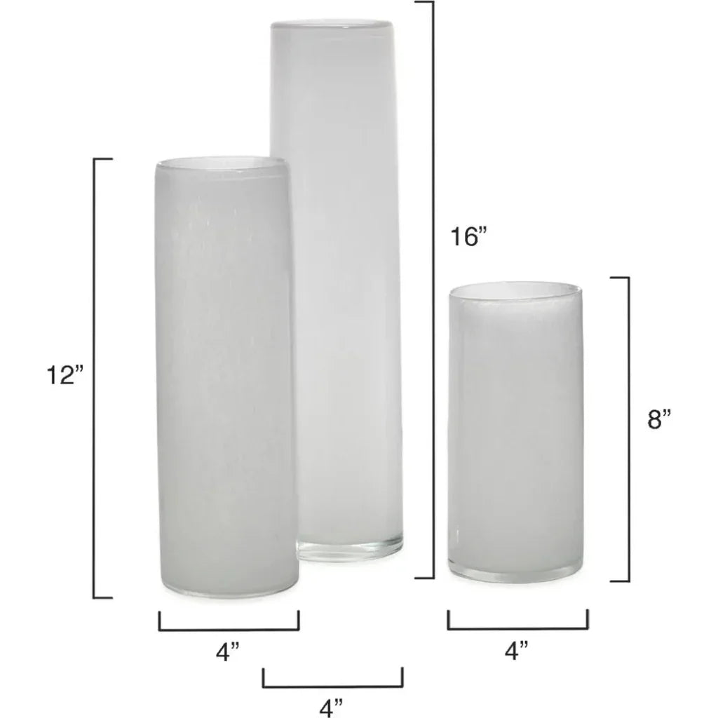Gwendolyn Hand Blown Glass Cylinder Vases 3PC - LOOMLAN - Jamie Young - Vases & Jars