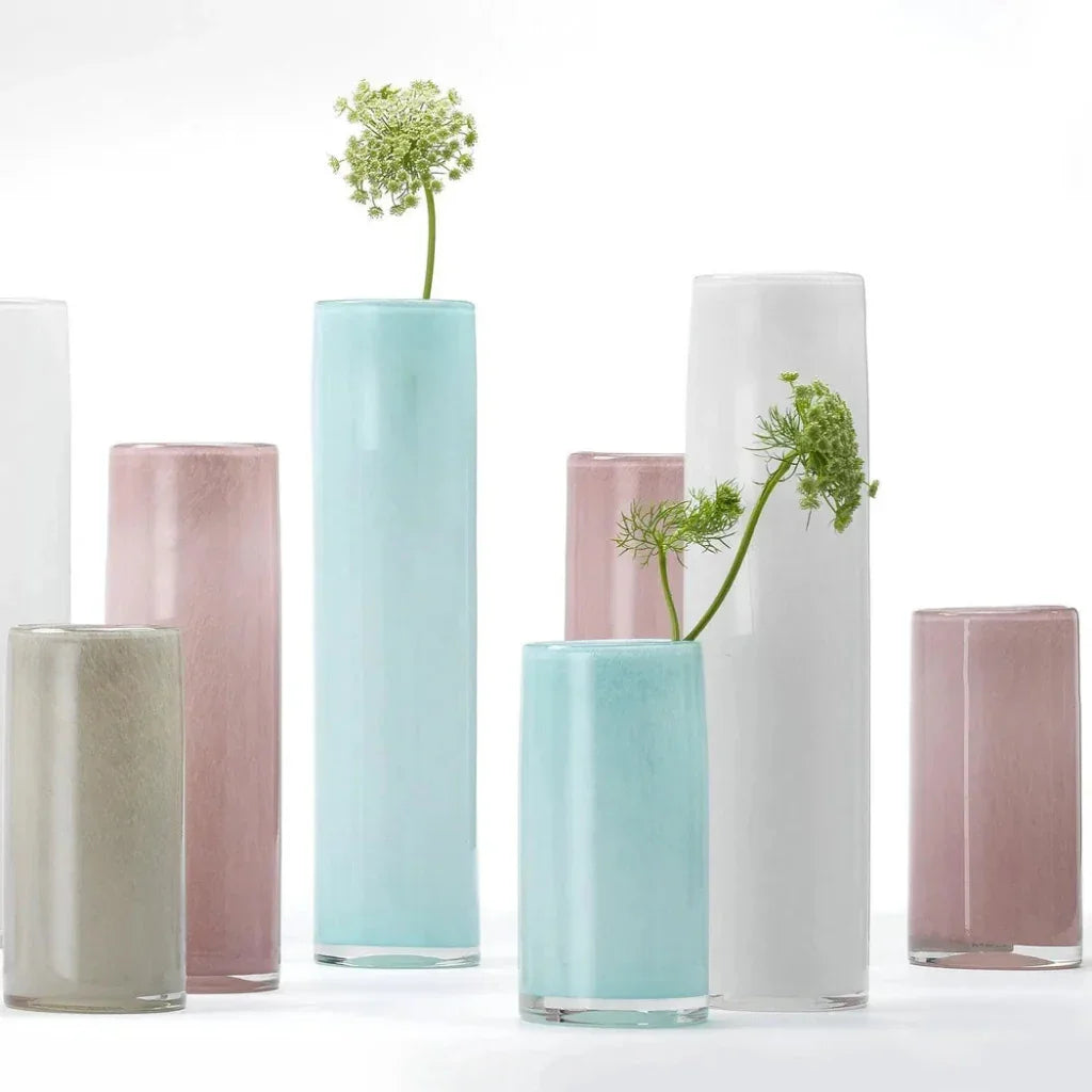 Gwendolyn Hand Blown Glass Cylinder Vases 3PC - LOOMLAN - Jamie Young - Vases & Jars