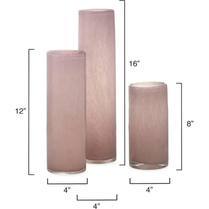 Gwendolyn Hand Blown Glass Cylinder Vases 3PC - LOOMLAN - Jamie Young - Vases & Jars