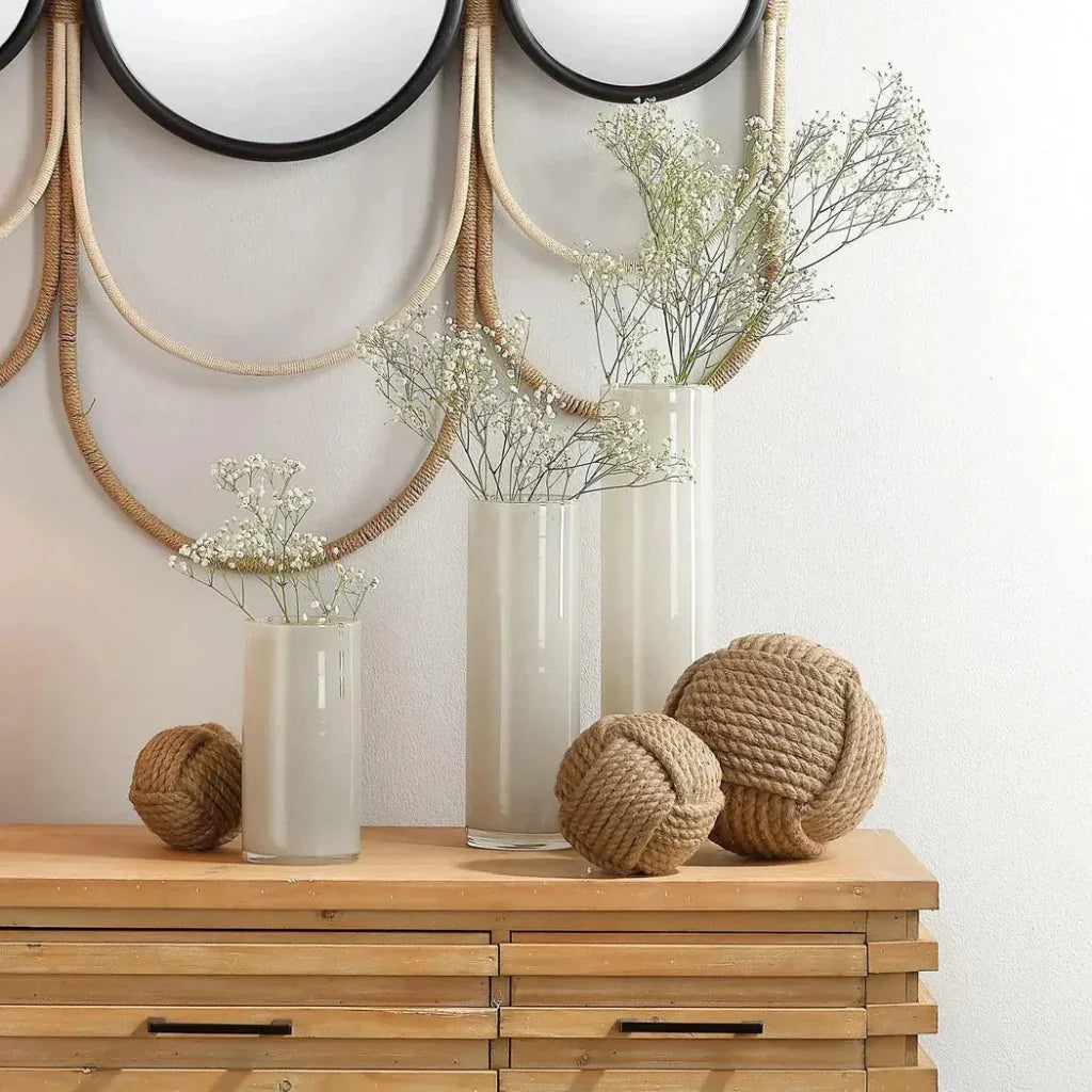 Gwendolyn Hand Blown Glass Cylinder Vases 3PC - LOOMLAN - Jamie Young - Vases & Jars