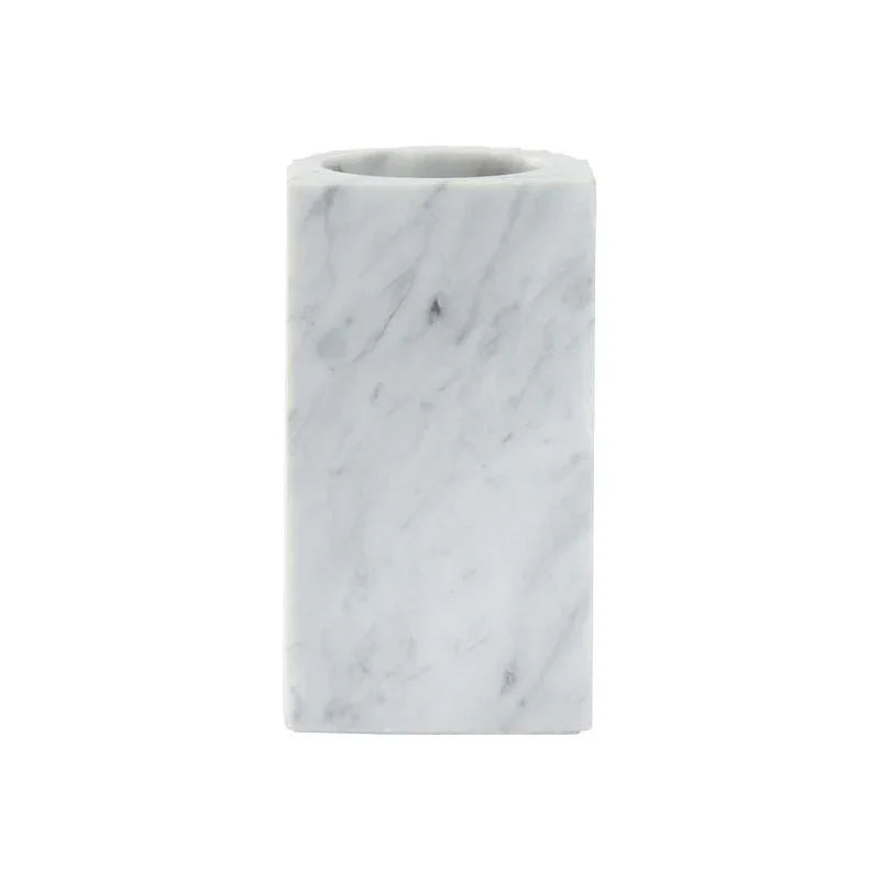 Gwyn Carrera Marble Made White Vase - LOOMLAN - Wildwood - Vases & Jars
