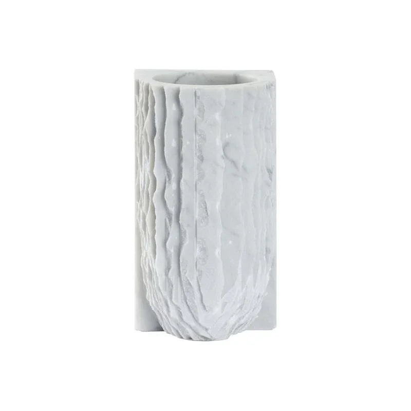 Gwyn Carrera Marble Made White Vase - LOOMLAN - Wildwood - Vases & Jars