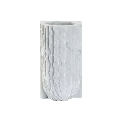Gwyn Carrera Marble Made White Vase - LOOMLAN - Wildwood - Vases & Jars