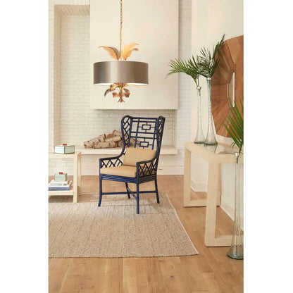 Gwyneth Rattan Frame Comfortable Wing Chair - LOOMLAN - Wildwood - Club Chairs