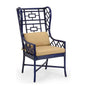 Gwyneth Rattan Frame Comfortable Wing Chair - LOOMLAN - Wildwood - Club Chairs