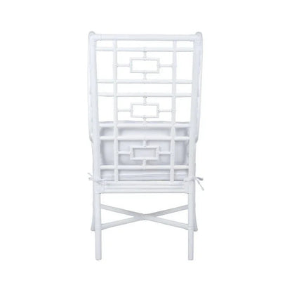 Gwyneth Rattan Frame White Wing Chair - LOOMLAN - Wildwood - Club Chairs
