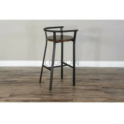 H Bar Height Barstool Wood Seat - LOOMLAN - Sunny D - Bar Stools