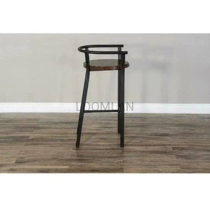 H Bar Height Barstool Wood Seat - LOOMLAN - Sunny D - Bar Stools