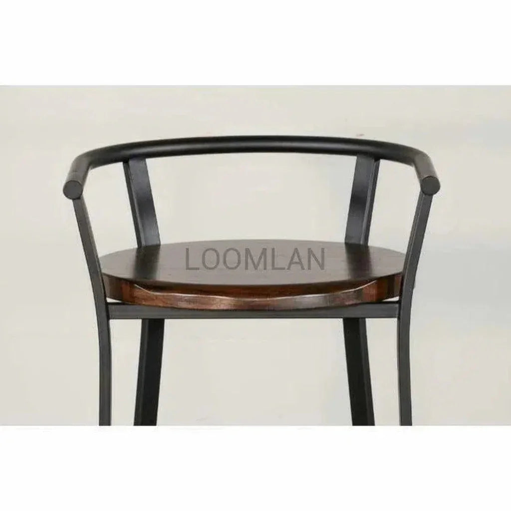 H Bar Height Barstool Wood Seat - LOOMLAN - Sunny D - Bar Stools