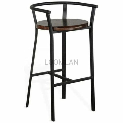 H Bar Height Barstool Wood Seat - LOOMLAN - Sunny D - Bar Stools