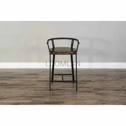 H Counter Height Barstool Wood Seat - LOOMLAN - Sunny D - Counter Stools