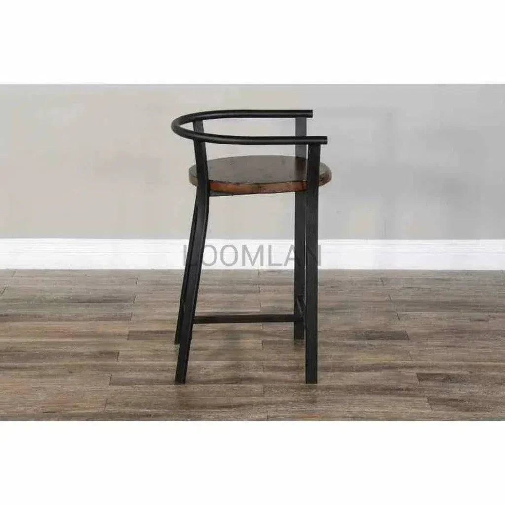 H Counter Height Barstool Wood Seat - LOOMLAN - Sunny D - Counter Stools