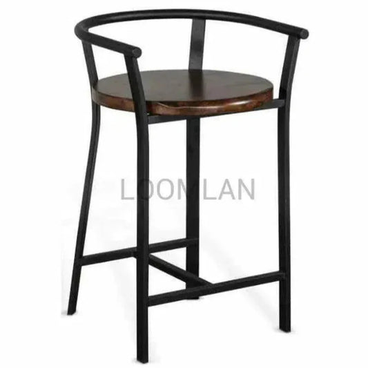 H Counter Height Barstool Wood Seat - LOOMLAN - Sunny D - Counter Stools