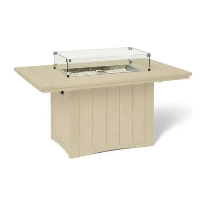 HDPE Poly Wood Rectangular Fire Table USA Made-Outdoor Fire Tables-Breezesta-LOOMLAN