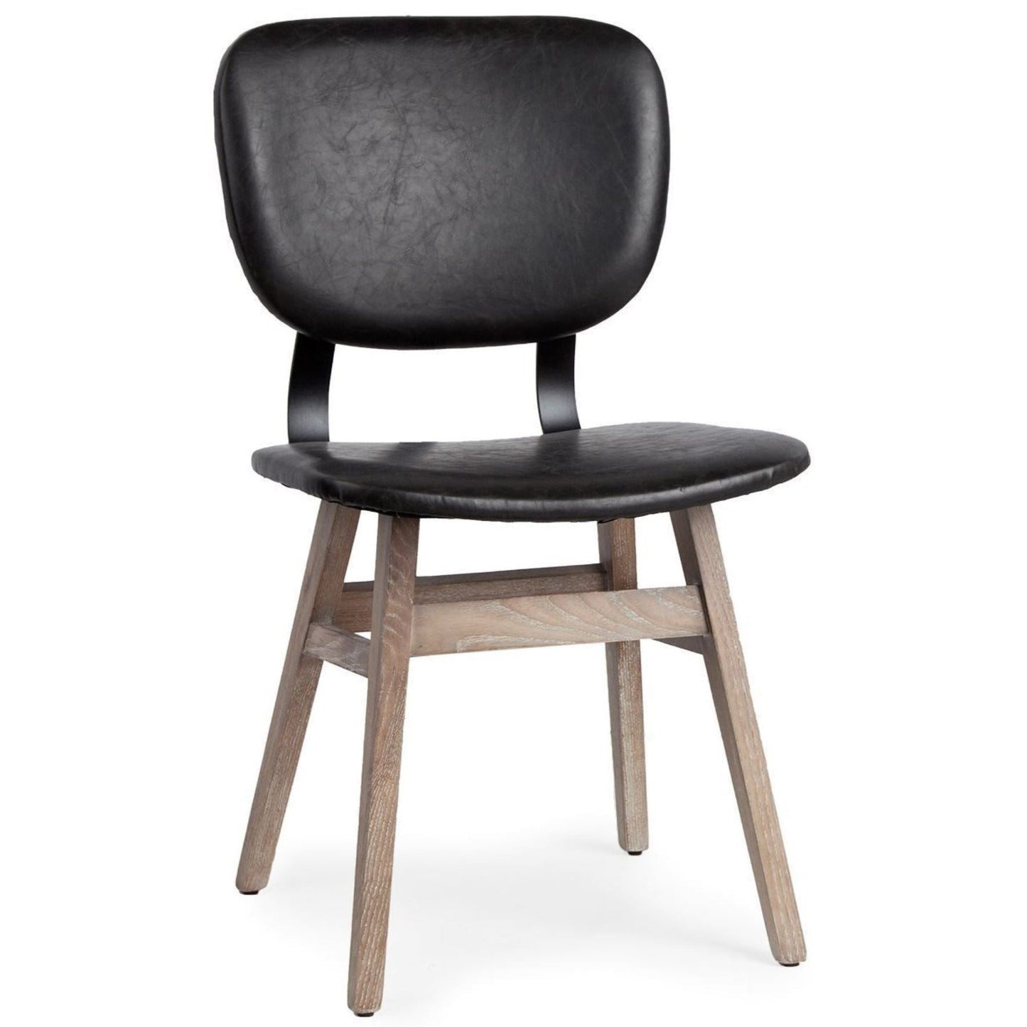 Haden Black Faux Leather Dining Chair (Set of 2)