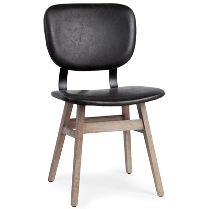 Haden Black Faux Leather Dining Chair (Set of 2)