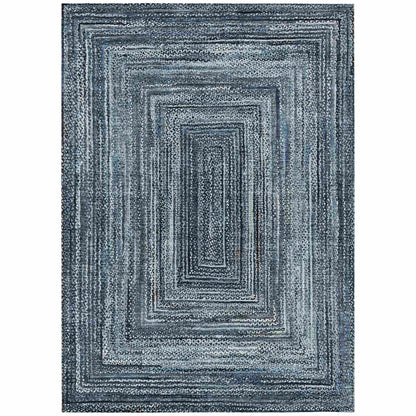 Haelanor Blue Washable Indoor-Outdoor Rug