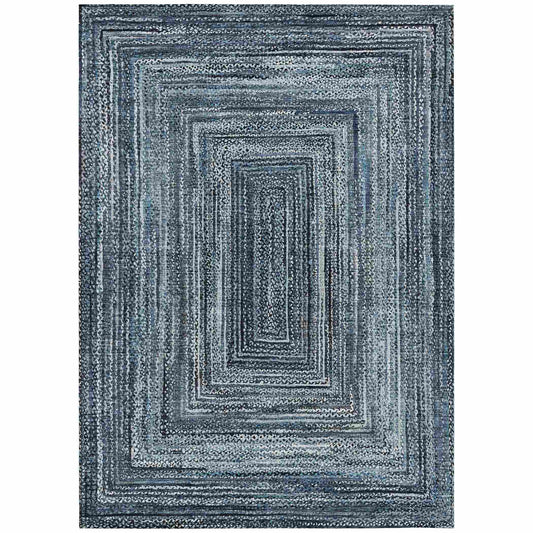 Haelanor Blue Washable Indoor-Outdoor Rug