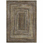 Haelanor Brown Washable Indoor-Outdoor Rug