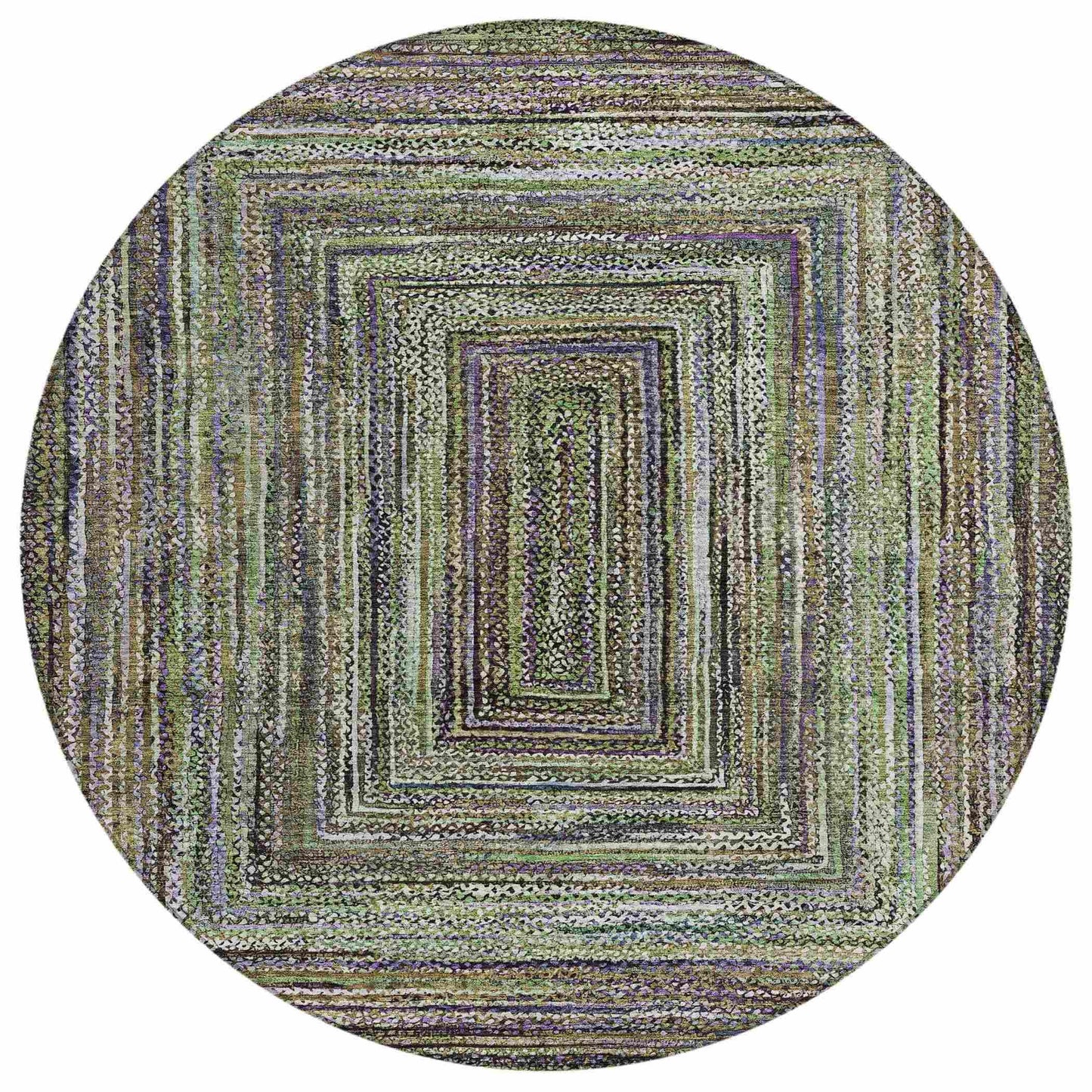 Haelanor Green Washable Indoor-Outdoor Rug