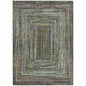 Haelanor Green Washable Indoor-Outdoor Rug
