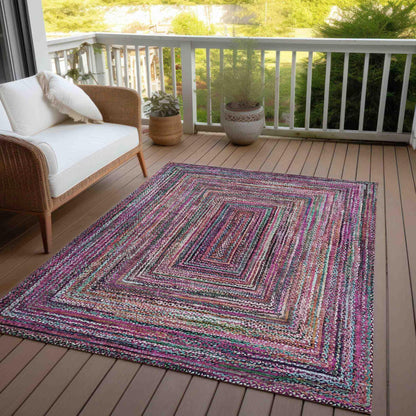 Haelanor Pink Washable Indoor-Outdoor Rug