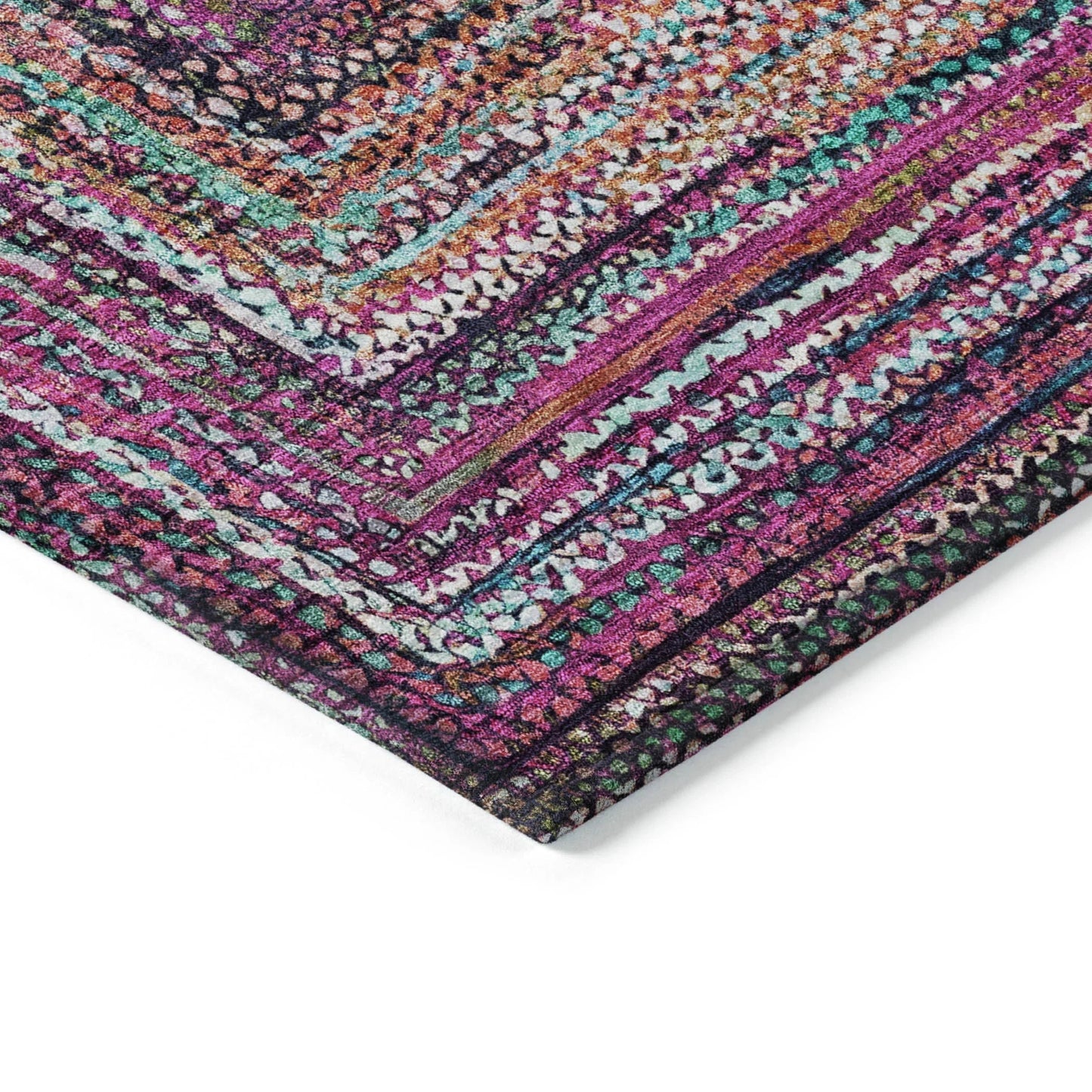 Haelanor Pink Washable Indoor-Outdoor Rug