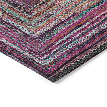 Haelanor Pink Washable Indoor-Outdoor Rug