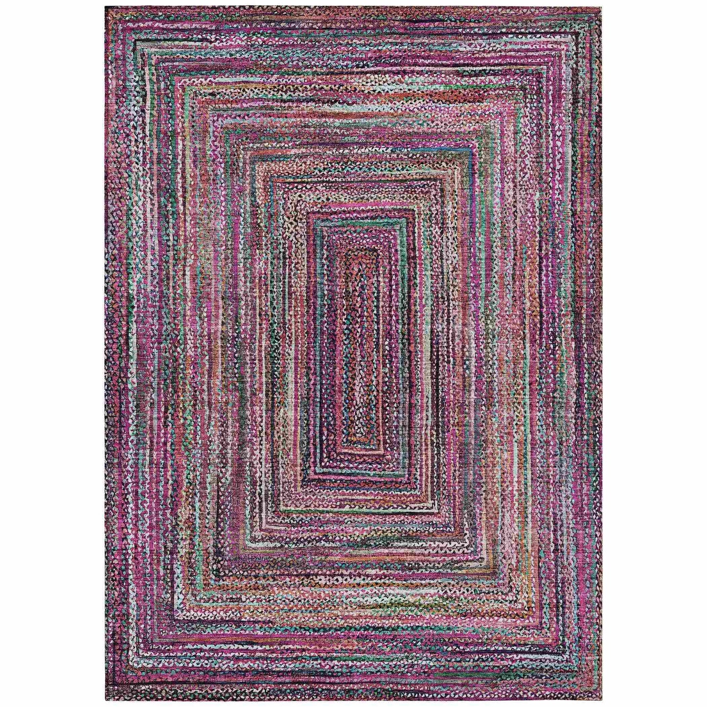 Haelanor Pink Washable Indoor-Outdoor Rug