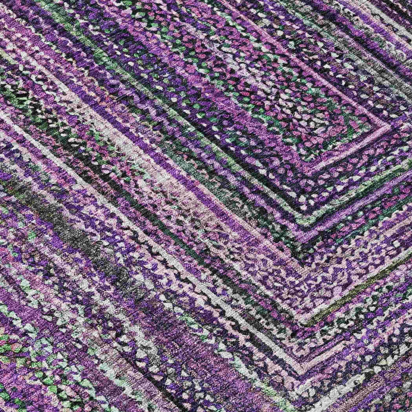 Haelanor Purple Washable Indoor-Outdoor Rug