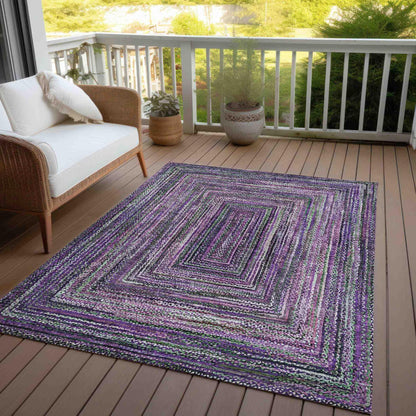 Haelanor Purple Washable Indoor-Outdoor Rug
